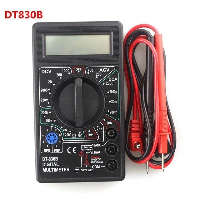 MULTIMÈTRE TESTEUR PROFESSIONNEL À CÂBLES ANALOGIQUE DT-830B PROTECTION DIODE