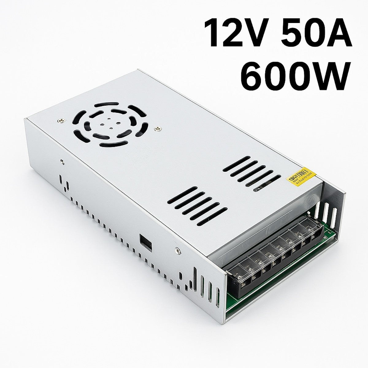 ALIMENTATION 12V 50A 220V STABILISÉE À DÉCOUPAGE TRANSFORMATEUR TRIMMER VENTILATEUR DA-5