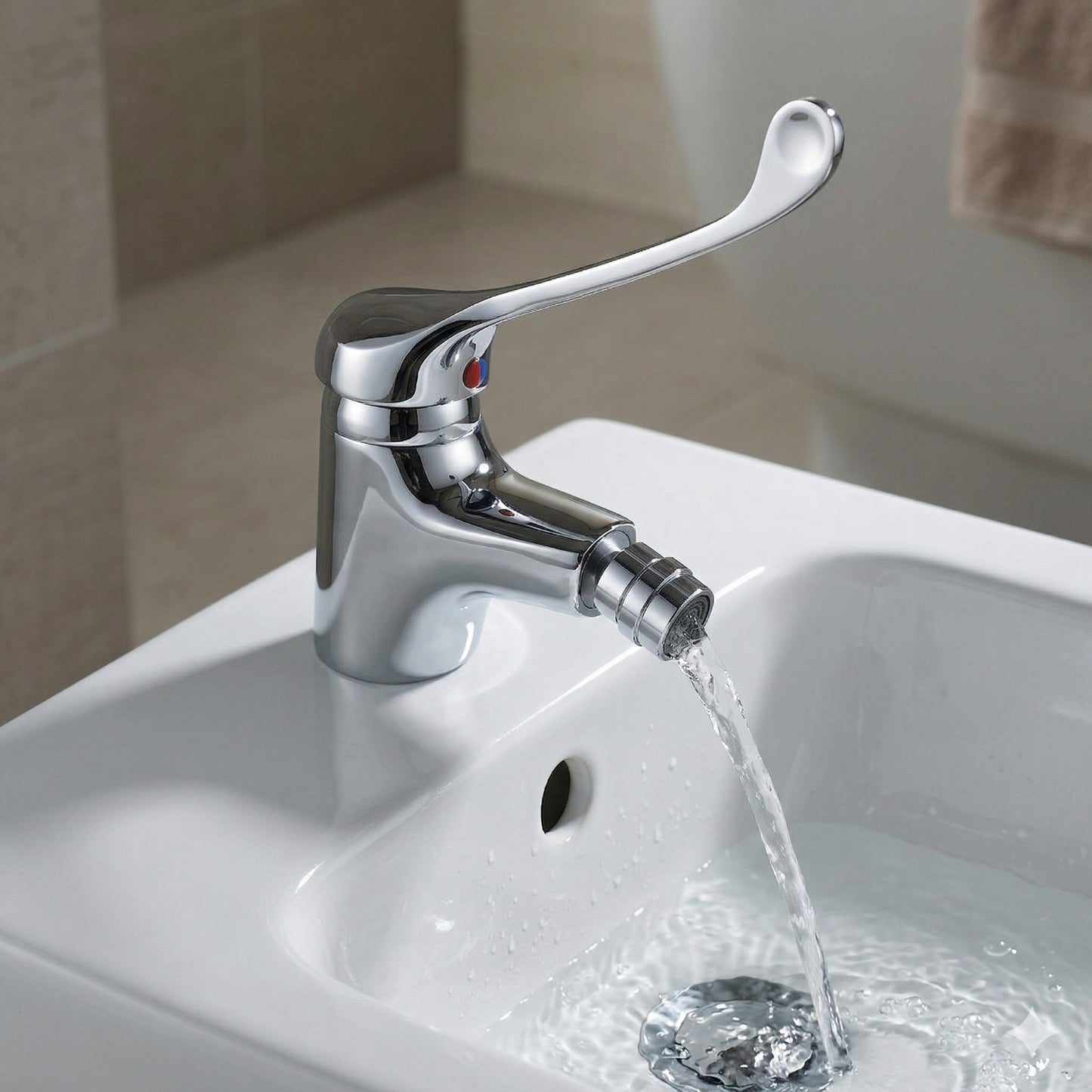 RUBINETTO MISCELATORE BIDET MONOCOMANDO LAVANDINO CROMATO LEVA LUNGA JH-5039