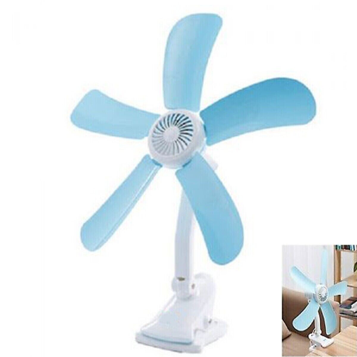 VENTILATEUR À PINCE DOUBLE ARTICULATION 5 PALES BUREAU TABLE MAISON BUREAU HQ-599