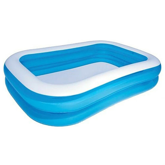 PISCINE GONFLABLE HORS SOL FAMILY 2 ANNEAUX RECTANGULAIRE 305X183X50CM JARDIN