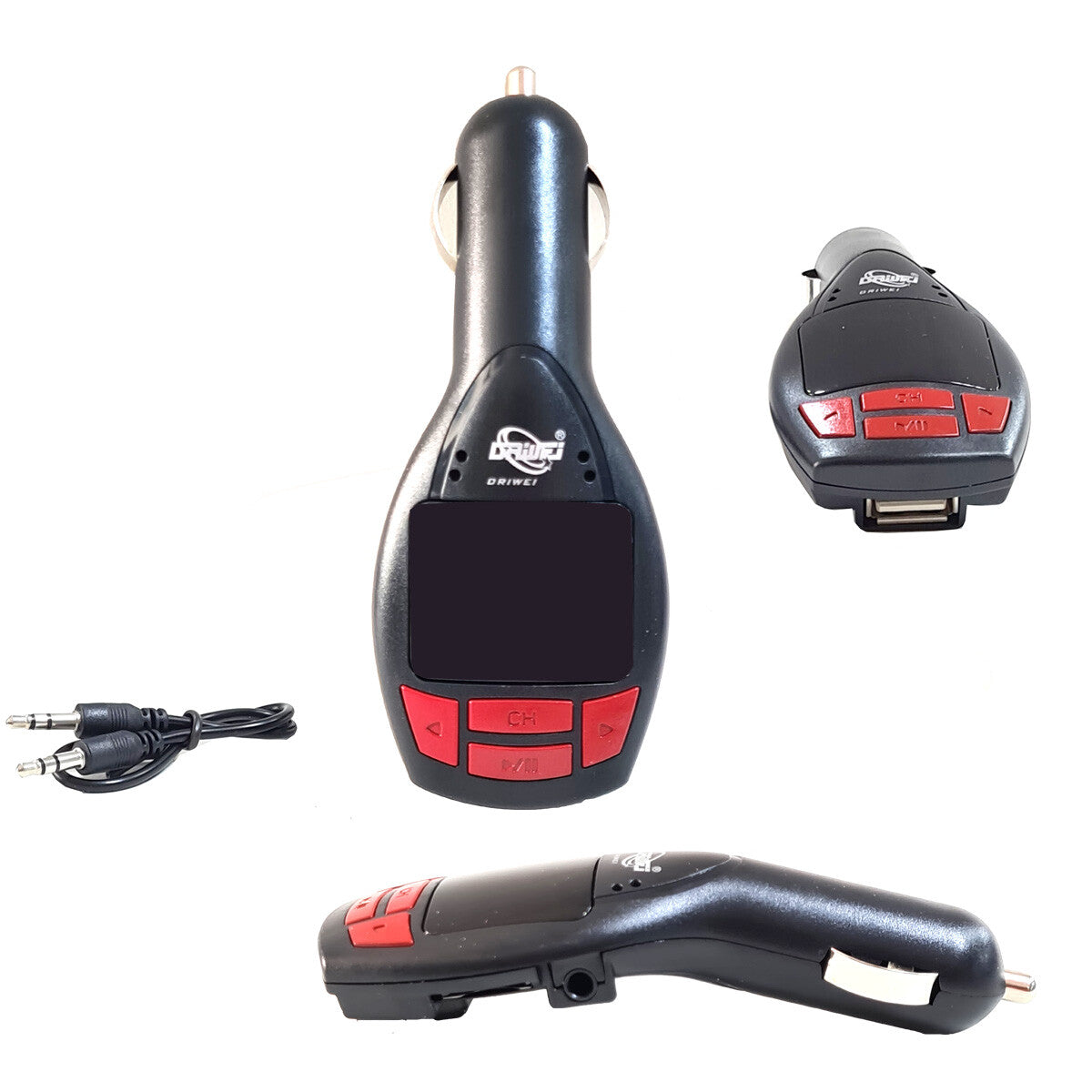 TRASMETTITORE CARICATORE USB FM INGRESSO AUX LETTORE MP3 WIRELESS AUTO LD-9207