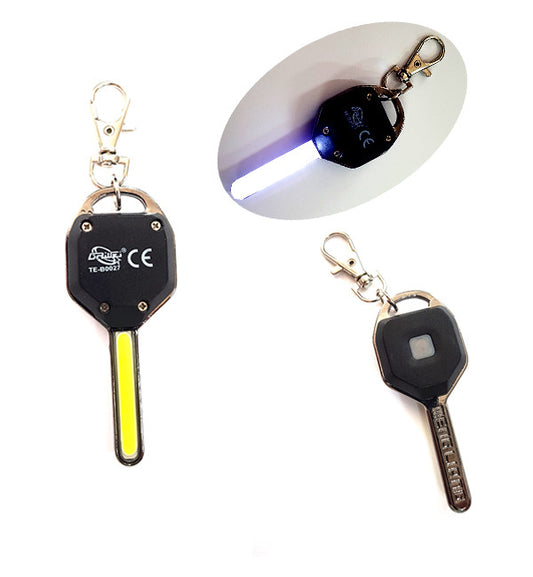 PORTE-CLÉS 7 LED LAMPE DE POCHE CROCHET CLÉS LUMIÈRE BLANC FROID CLIGNOTANT TE-B0027