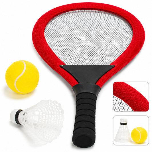 RAQUETTES DE TENNIS 55CM AVEC BALLE VOLANT JEU PADEL PISCINE PLAGE 90313