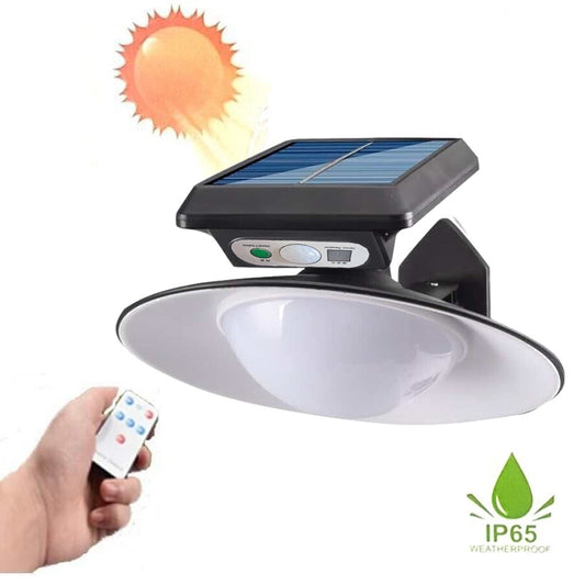 LAMPADARIO FARO SOLARE 20CM CON SENSORE DI MOVIMENTO PER ESTERNO TELECOMANDO