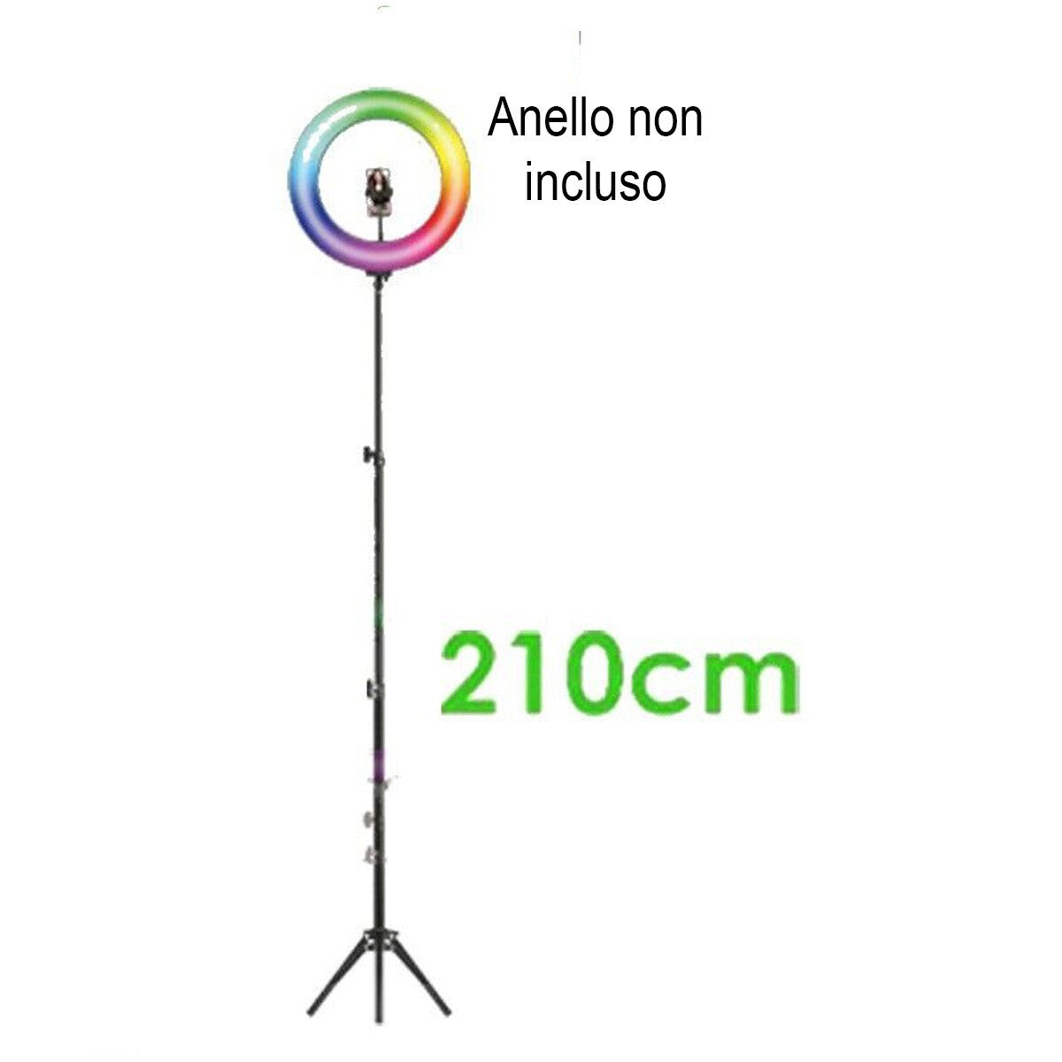 TREPIEDE SUPPORTO PER ANELLO LUMINOSO FOTO VIDEO TIKTOK SELFIE TRIPOD CAVALLETTO
