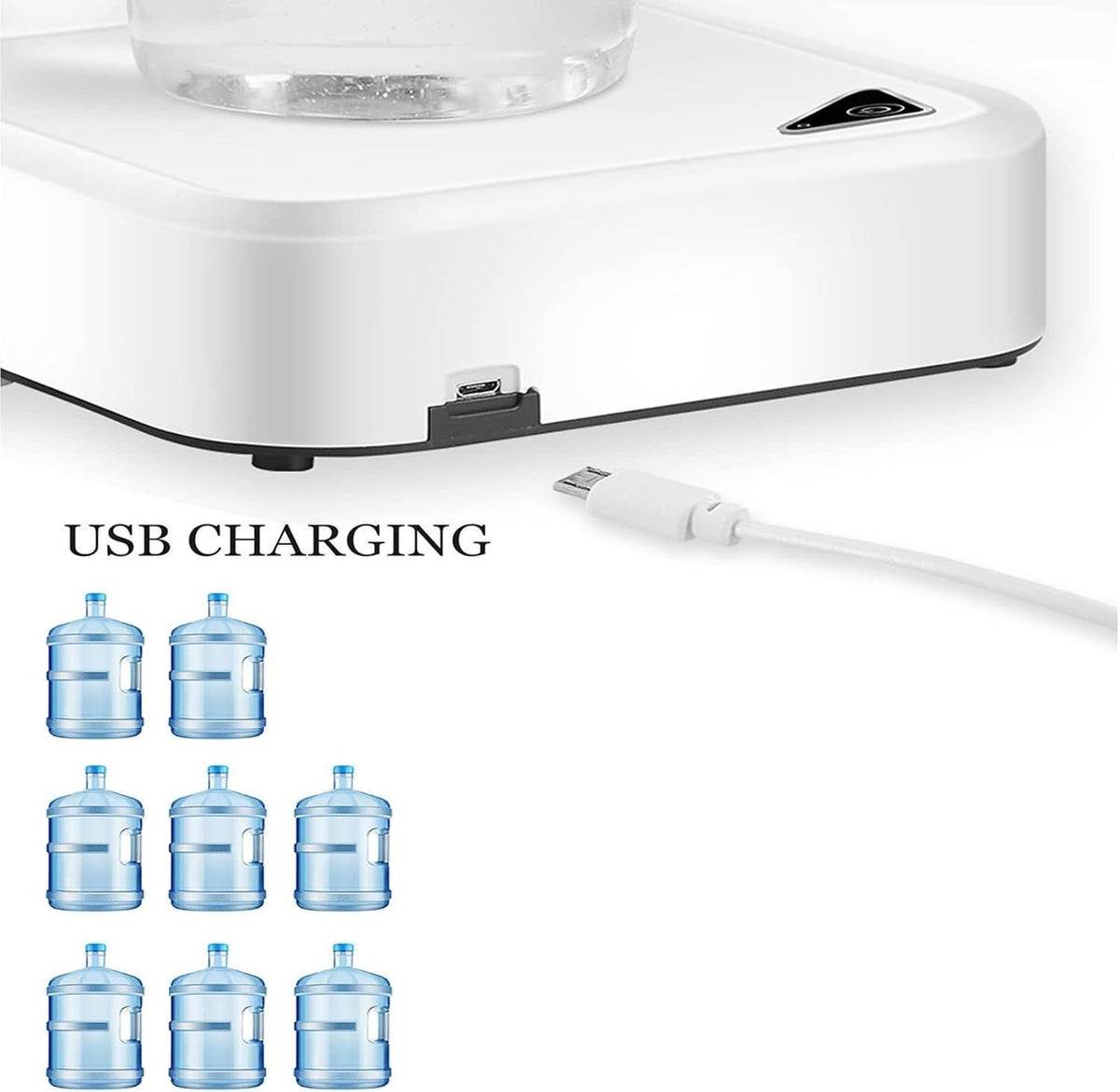 DISTRIBUTEUR D'EAU ÉLECTRIQUE RECHARGEABLE USB C 800MAH AS-08116