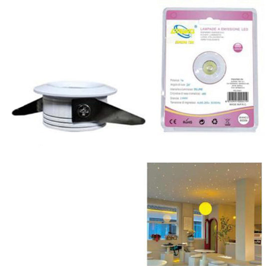 MINI SPOT LED 1W PLAFOND ROND ENCASTRABLE RESSORT LED 4CM BLANC NATUREL 4000K