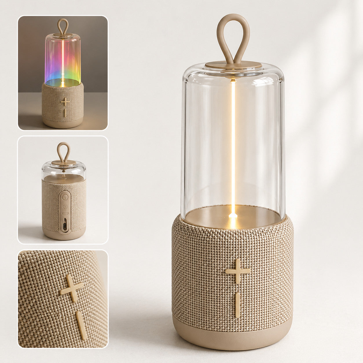 ENCEINTE BLUETOOTH PORTABLE SANS FIL LUMIÈRE RVB RECHARGEABLE USB AS-08032