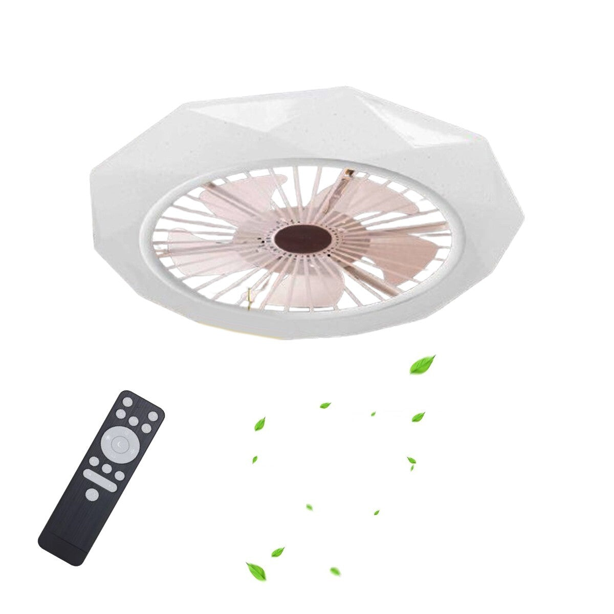 VENTILATEUR DE PLAFOND LUMIÈRE LED 3000K 6500kPLAFONNIER LUSTRE SMART 72W SJ-162