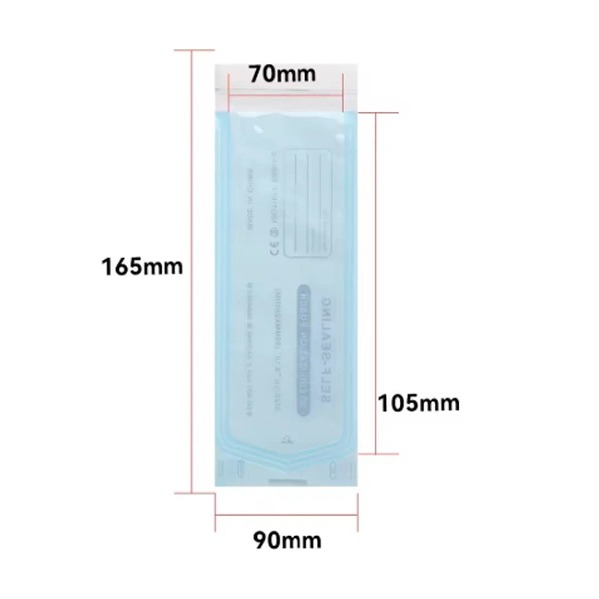 200 SACHETS DE STÉRILISATION AUTO-SCELLANTS ESTHÉTICIENNE DENTISTES 90X165MM