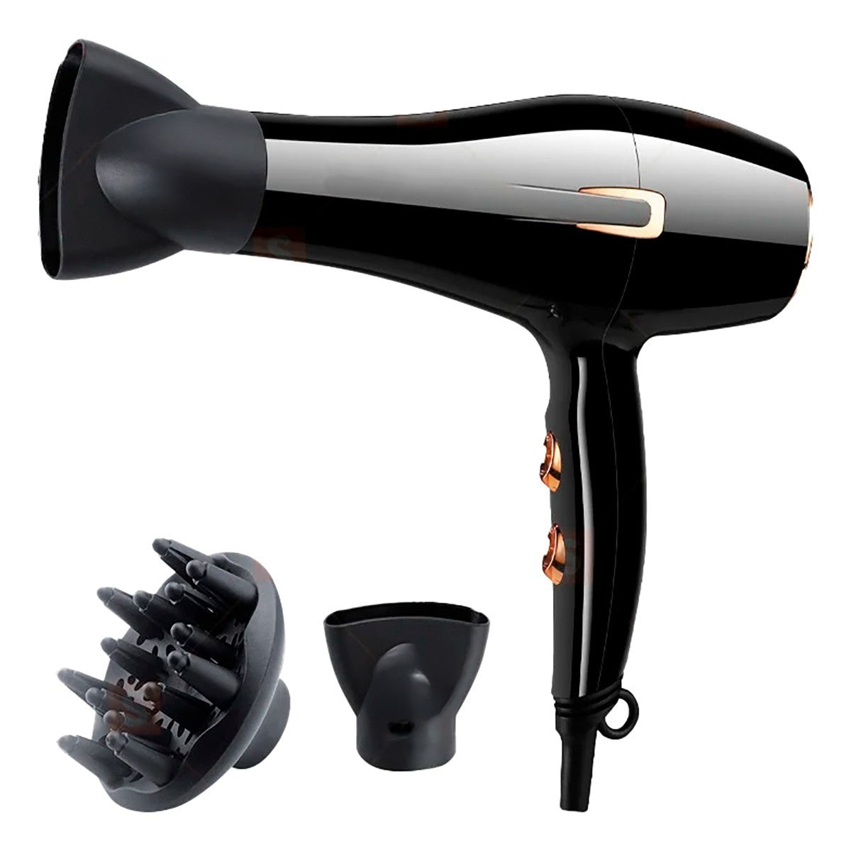 ASCIUGACAPELLI PROFESSIONALE IONICO 3500W CON DIFFUSORE E BECCUCCIO SK-3301
