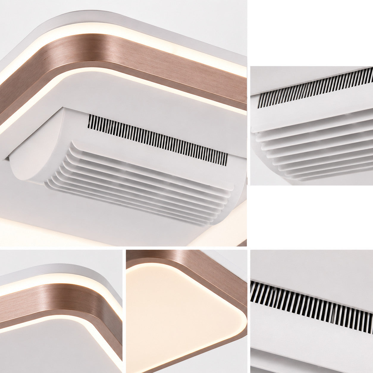 VENTILATEUR DE PLAFOND LUMIÈRE LED SANS PALES 45W CARRÉ TÉLÉCOMMANDE BTL-1362