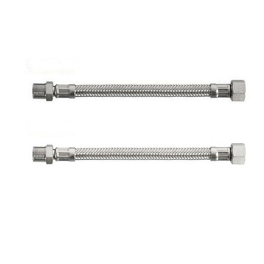 PAIRE DE TUYAUX FLEXIBLES 50CM TUBES D'ENTRÉE 1/2X1/2 MÂLE FEMELLE DGO-176