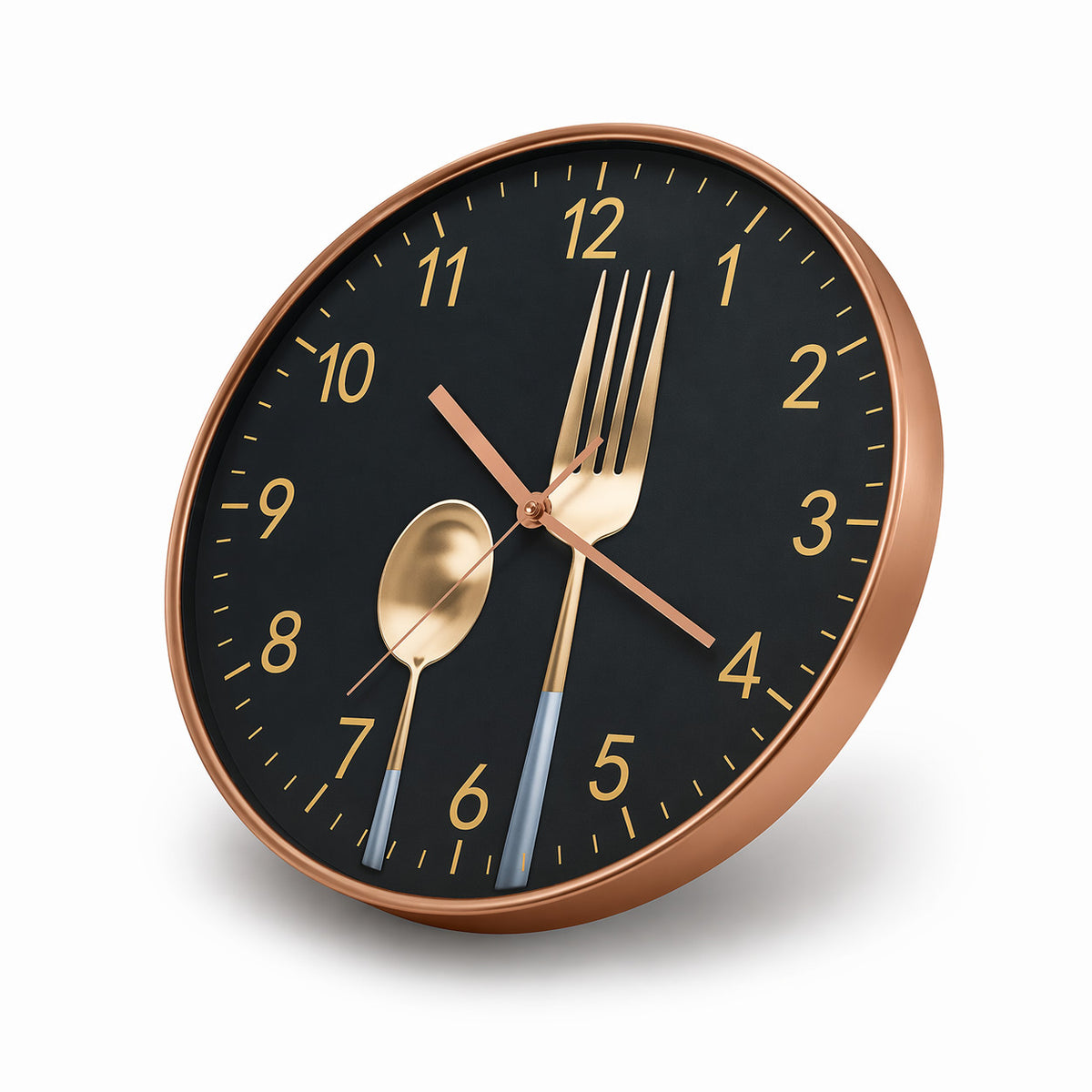 HORLOGE MURALE CUISINE DESIGN COUVERTS MODERNE 30CM DÉCORATION MAISON
