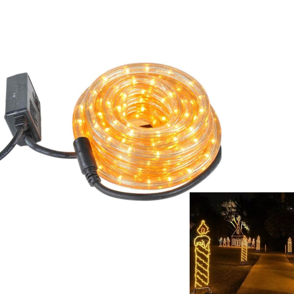 TUBO LUMINOSO LED LUCI DI NATALE IMPERMEABILE ESTERNO BIANCO CALDO 10 METRI