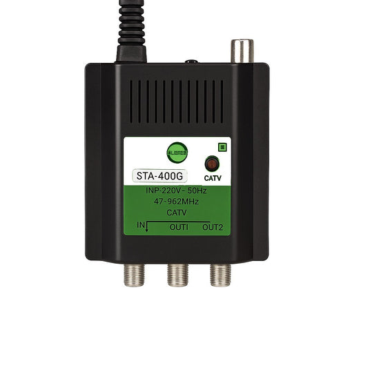 AMPLIFICATORE SDOPPIATORE SEGNALE TV VIDEO SEGNALE ANTENNA IN-OUT CATV 3 USCITE