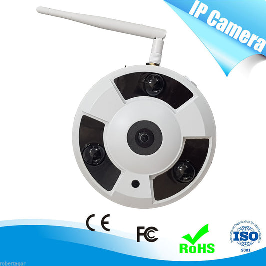 CAMÉRA IP WIFI DÔME LAN VIDÉOSURVEILLANCE 3 LEDS ARRAY 1.3 Mpx TVL PLAFOND 360°