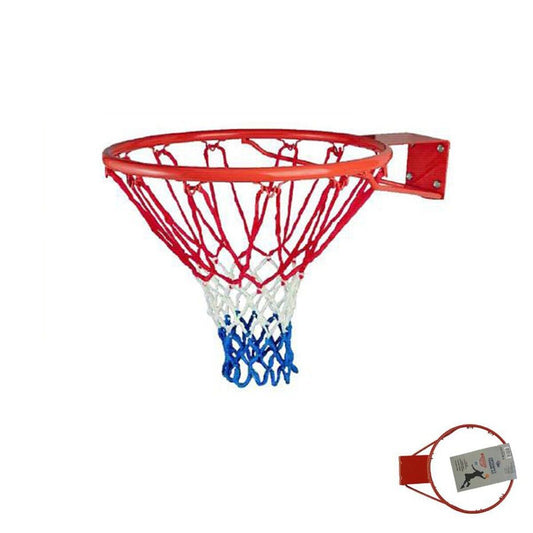 CANESTRO BASKET PALLA PARETE DIAMETRO 45 CM IN METALLO CON RETE 94689