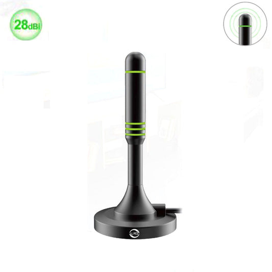 ANTENNA DIGITALE TERRESTRE PORTATILE BASE MAGNETICA DVB-T 28DB AUTO CAMPER CASA TV TELEVISIONE