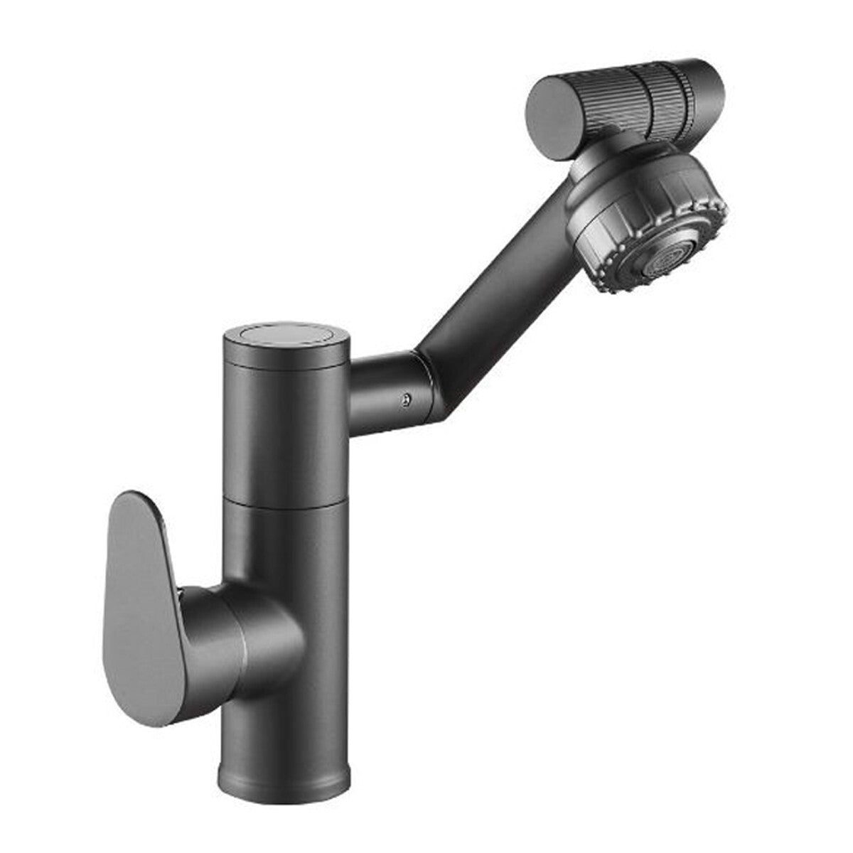 RUBINETTO MISCELATORE CUCINA NERO MONOCOMANDO ROTAZIONE 360° BRACCIO 1618