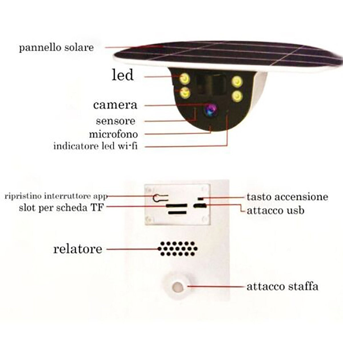 CAMÉRA DE SURVEILLANCE IP SANS FIL EXTÉRIEURE ÉNERGIE PANNEAU SOLAIRE WIFI E-S155