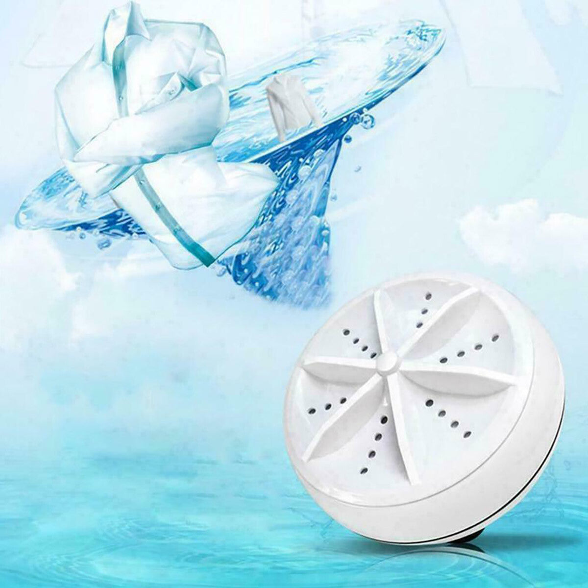 MINI LAVE-LINGE PORTABLE À ULTRASONS USB VÊTEMENTS BLANCHISSERIE CAMPING