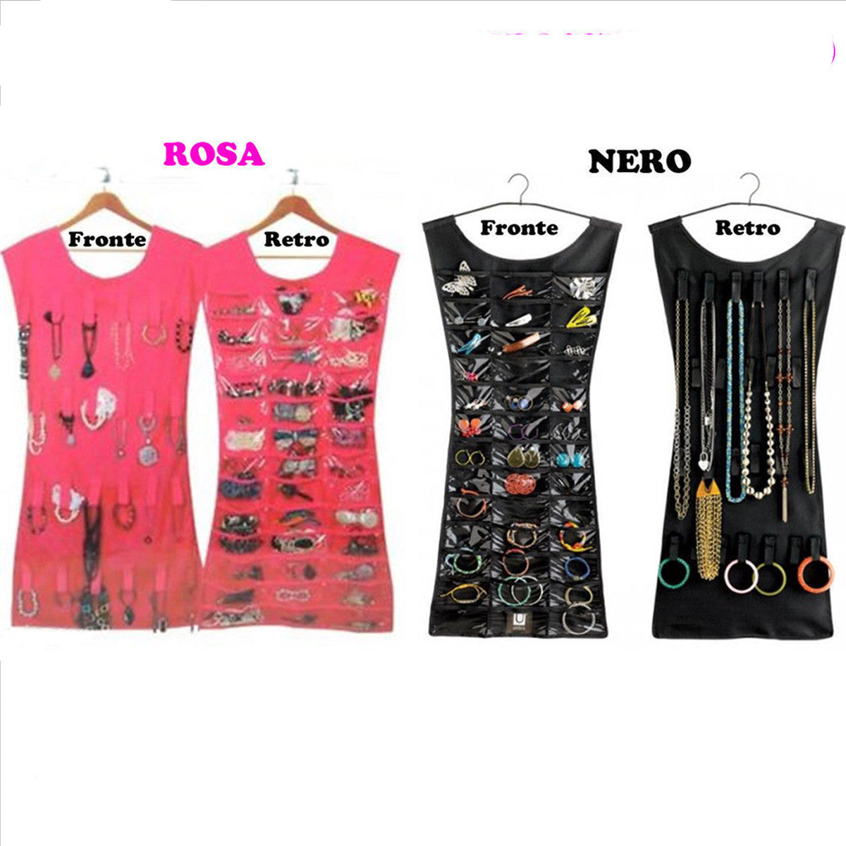 ROBE PORTE-BIJOUX PRÉSENTOIR BOUCLES D'OREILLES BRACELETS BAGUES BIJOUX FANTAISIE -