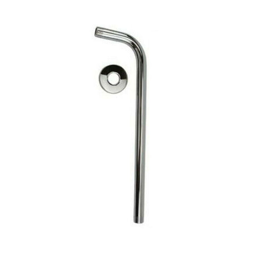 BRACCIO DOCCIA ACCIAIO CROMATO PER SOFFIONE ARREDO BAGNO UNIVERSALE 45CM 01988