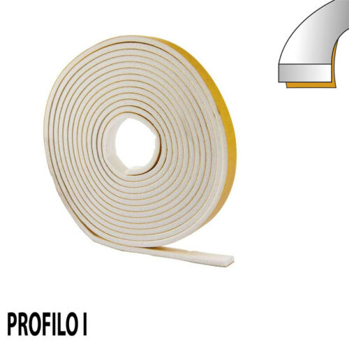 GUARNIZIONE ADESIVA PARAFREDDO 6 MT PARASPIFFERI PORTE FINESTRE GOMMA 0.9 CM I