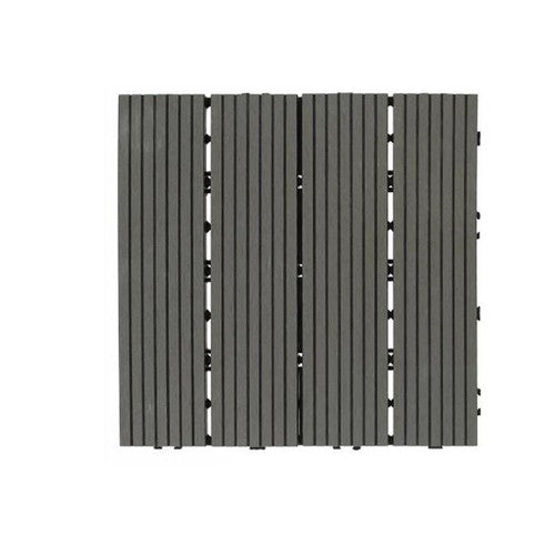 DALLE DE JARDIN EXTÉRIEURE EFFET BOIS SOL ANTIDÉRAPANT À EMBOÎTEMENT 73554
