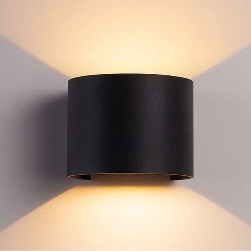 APPLIQUE MURALE LED COB 20W OVALE NOIRE LUMIÈRE CHAUDE INTÉRIEUR EXTÉRIEUR 19