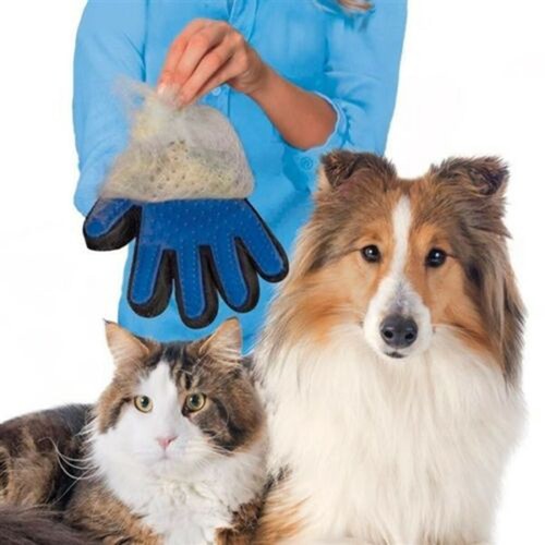 GANTS BROSSE DE TOILETTAGE ET DE MASSAGE POUR CHIENS ET CHATS