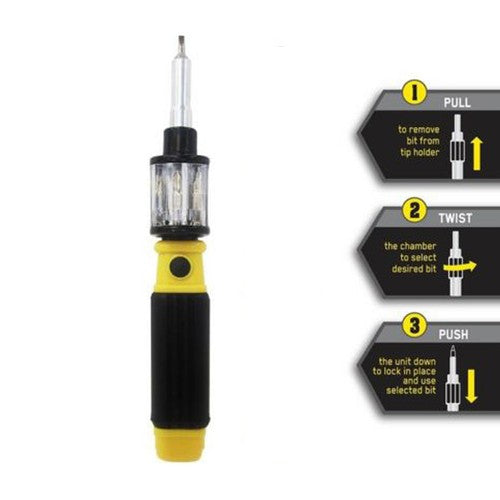 BIT 360 CACCIAVITE 6 IN 1 TWIST BIT PUNTE MAGNETICHE UNIVERSALE CASA LAVORO KIT