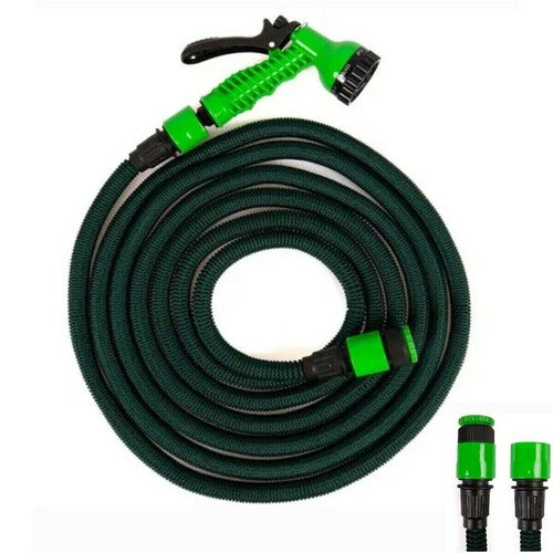 TUYAU D'ARROSAGE EXTENSIBLE 15 M PISTOLET D'ARROSAGE JARDIN POMPE JARDINAGE