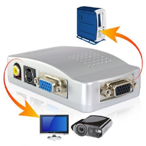 ADAPTATEUR CONVERTISSEUR PC DE VGA VERS RCA S-VIDEO TV PROJECTEUR