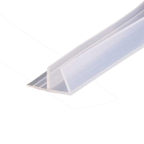 JOINT DE PORTE DE DOUCHE PROFIL F EN SILICONE TRANSPARENT 10 MM 2M 74236