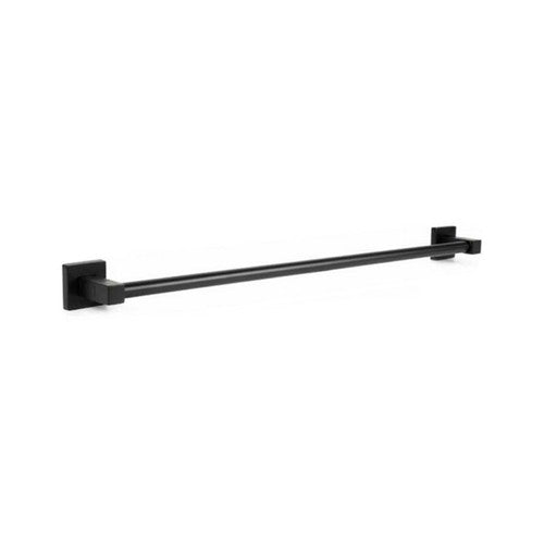 PORTE-SERVIETTES BARRE SUPPORT 60CM SALLE DE BAINS MURAL SÈCHE-MAINS MAISON NOIR 02109