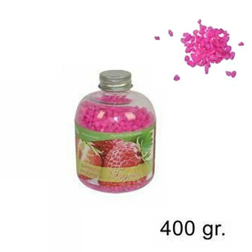 LOT DE 2 PIERRES PARFUMÉES BOUTEILLE 400G FRAGRANCE FRAISE DÉCOR PIERRE