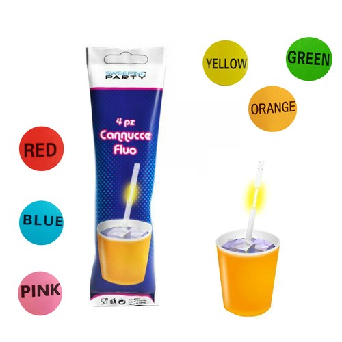 KIT 24 PAILLES LUMINEUSES STARLIGHT PARTY FLUO CONCERTS FÊTES FLUORESCENTES