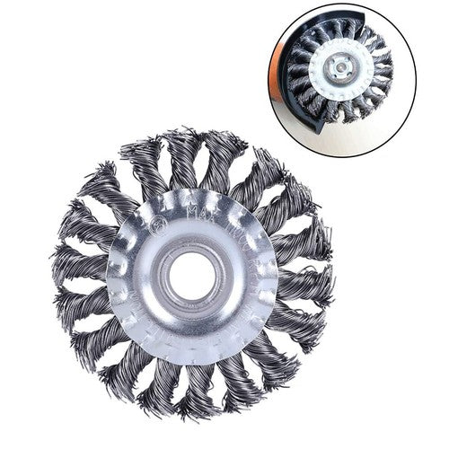 BROSSE MÉTALLIQUE CIRCULAIRE EN FER DISQUE MEULEUSE 100MM 4"