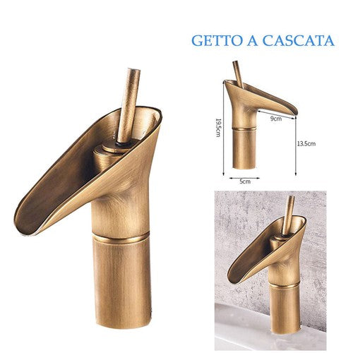 MITIGEUR VINTAGE SALLE DE BAINS BEC BAS CASCATA LAITON T2021
