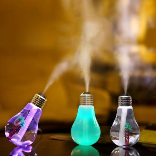 LAMPADINA DIFFUSORE UMIDIFICATORE PER AMBIENTI LED RGB AROMATERAPIA CROMOTERAPIA