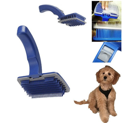 BROSSE CARDES PEIGNE ANIMAUX CHIEN CHAT TOILETTAGE AUTO-NETTOYANTE DOUCE
