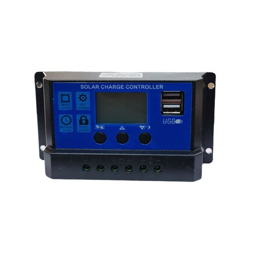 RÉGULATEUR DE CHARGE CENTRALE 10A AVEC ÉCRAN POUR PANNEAUX SOLAIRES 12/24V DY003