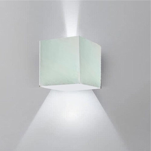 APPLIQUE LED COB LAMPADA PARETE 20W QUADRATO BIANCO FREDDO INTERNO ESTERNO 18