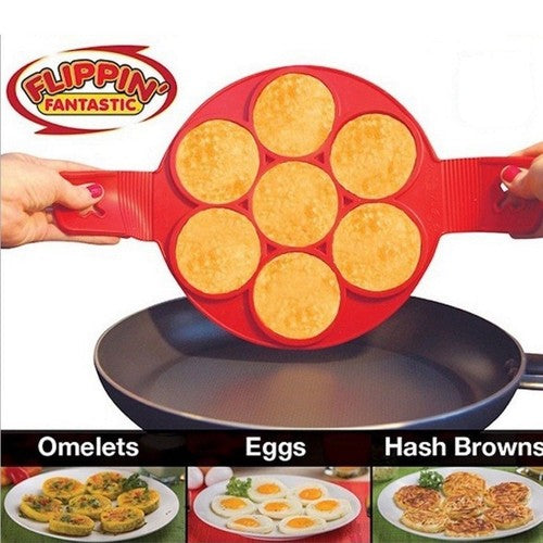 MOULE EN SILICONE ANTIADHÉRENT FLIPPIN FANTASTIC POUR CRÊPES, ŒUFS, OMELETTES