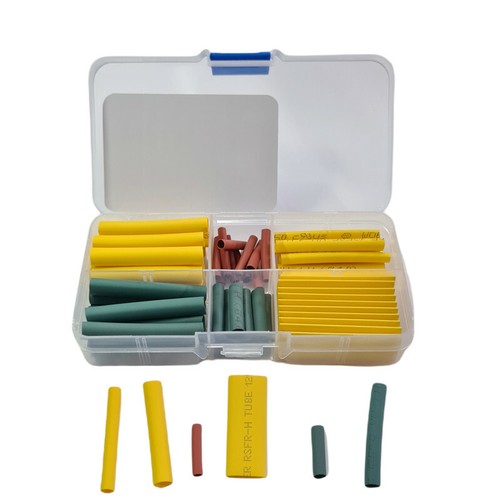 KIT LOT DE 60 GAINES THERMORÉTRACTABLES ASSORTIMENT CÂBLES FILS ÉLECTRIQUES TUBES
