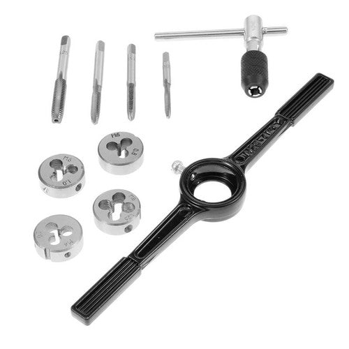SET 10 PIÈCES KIT FILETAGE TARAUDS FILIÈRES POUR DIFFÉRENTS FILETAGES