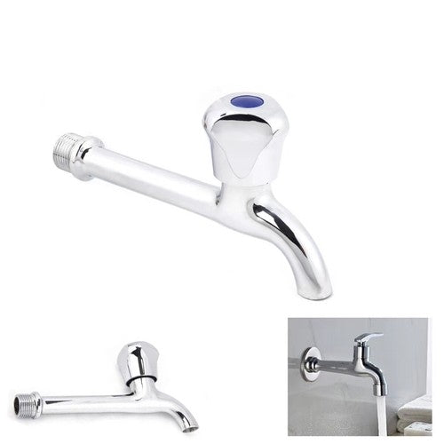 ROBINET MURAL CHROMÉ SALLE DE BAIN CUISINE RACCORD 1/2" BEC LONG 17CM DGO-152